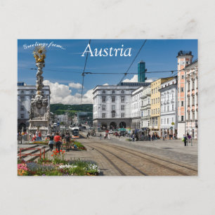 Blick auf Linz Austria Postkarte