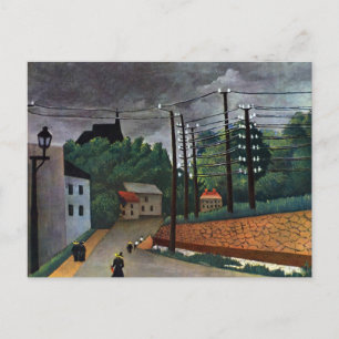 Blick auf Malakoff von Henri Rousseau, Vintage Art Postkarte