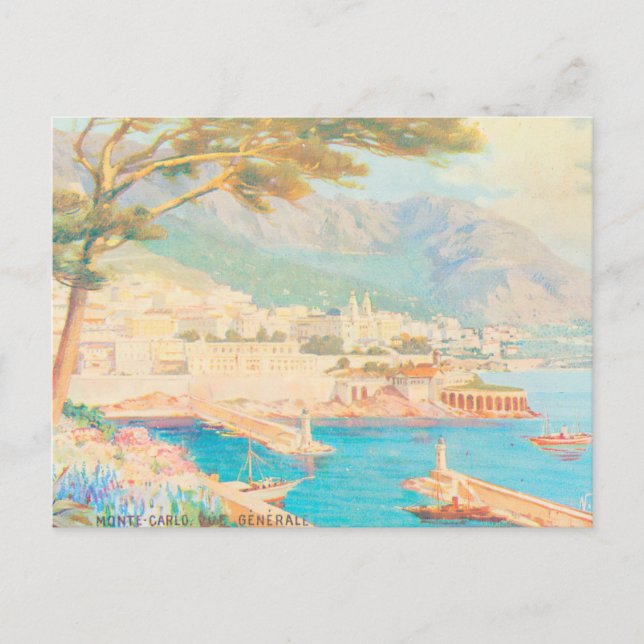 Blick auf Monte Carlo Postkarte (Vorderseite)