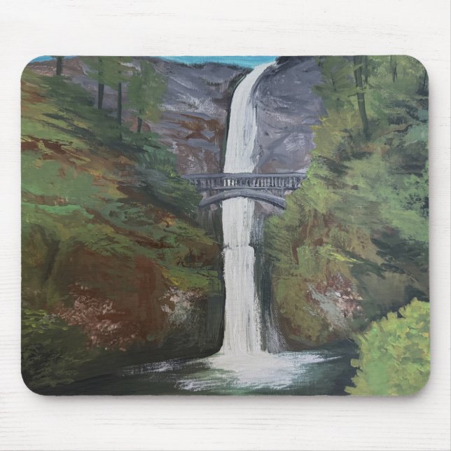 Blick auf Multnomah Falls Mousepad (Vorne)