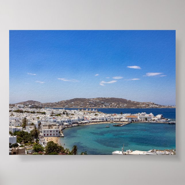 Blick auf Mykonos Griechenland Poster (Vorne)