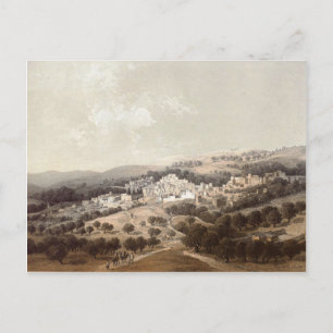 Blick auf Nazareth, im heiligen Land Postkarte