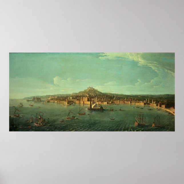 Blick auf Neapel, 17. Jahrhundert Poster (Vorne)