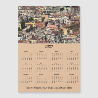 Blick auf Neapel, Italien 2027 Kalender Magnetkart Magnetkarte