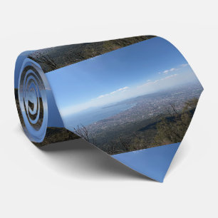 Blick auf Neapel vom Vesuv Foto Italien Krawatte