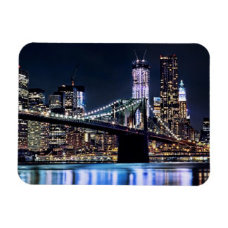 Blick auf New Yorks Brooklyn Bridge-Reflexion Magnet