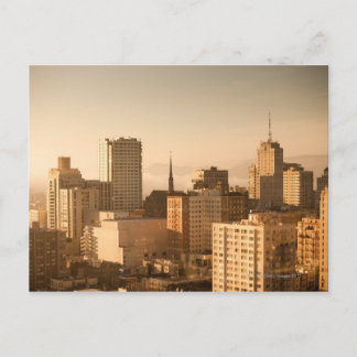 Blick auf Nob Hill in San Francisco, mit Nebel Postkarte
