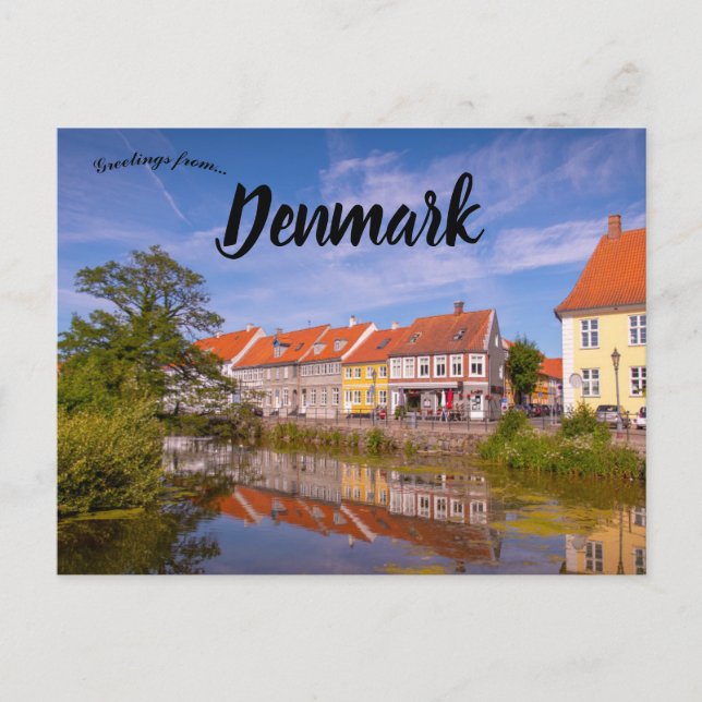 Blick auf Nyborg Dänemark Postkarte (Vorderseite)