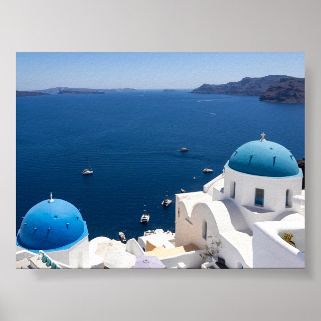 Blick auf Oia Santorini Poster (Vorne)