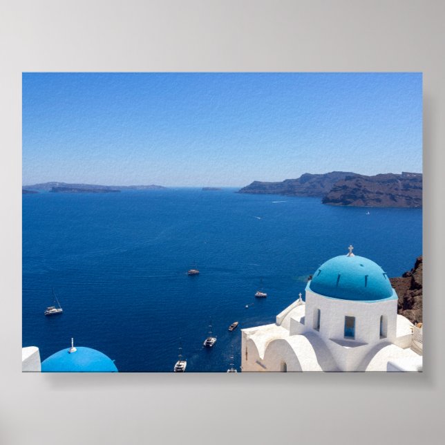 Blick auf Oia Santorini Poster (Vorne)