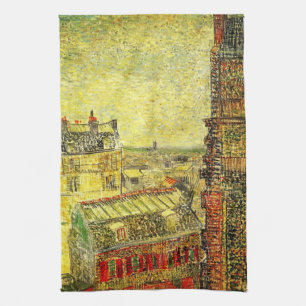 Blick auf Paris aus Vincents Zimmer von Vincent va Geschirrtuch