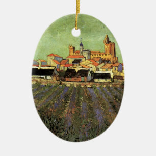 Blick auf Saintes Maries von Vincent van Gogh Keramikornament