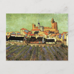 Blick auf Saintes Maries von Vincent van Gogh Postkarte