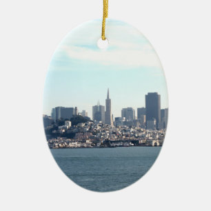 Blick auf San Francisco vom Bay aus Keramik Ornament