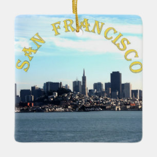 Blick auf San Francisco vom Bay aus Keramikornament