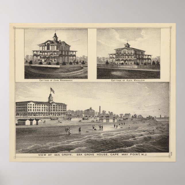 Blick auf Sea Grove, Cape May Point Poster (Vorne)