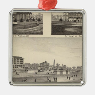 Blick auf Sea Grove, Cape May Point Silbernes Ornament