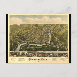 Blick auf Seymour Connecticut (1879) Postkarte