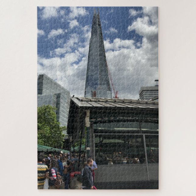 Blick auf Shard, Borough Market, London Großbritan Puzzle (Vertikal)