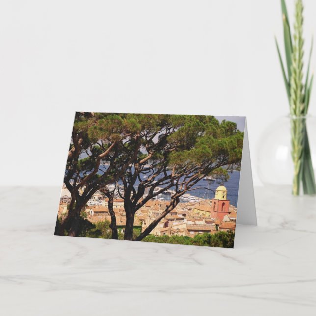 Blick auf St. Tropez Karte (Vorderseite)