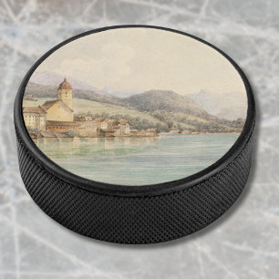 Blick auf St. Wolfgang am Wolfgangsee Carl Lafite Eishockey Puck