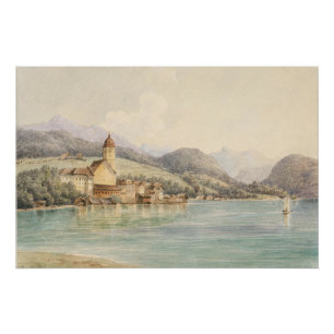 Blick auf St. Wolfgang am Wolfgangsee Carl Lafite Poster