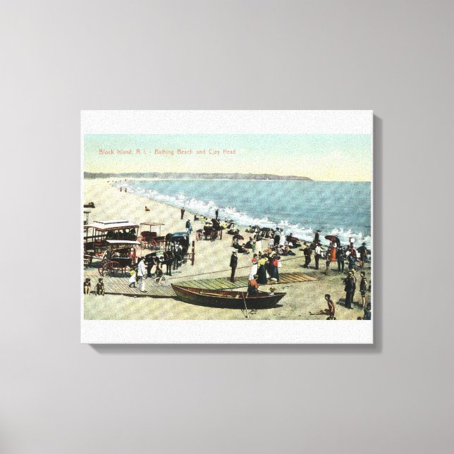 Blick auf Strand und Clay Leinwanddruck (Vorderseite)