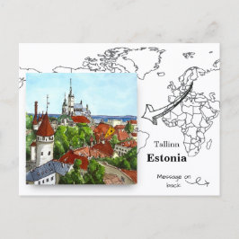 Blick auf Tallinn, Estland Postkarte