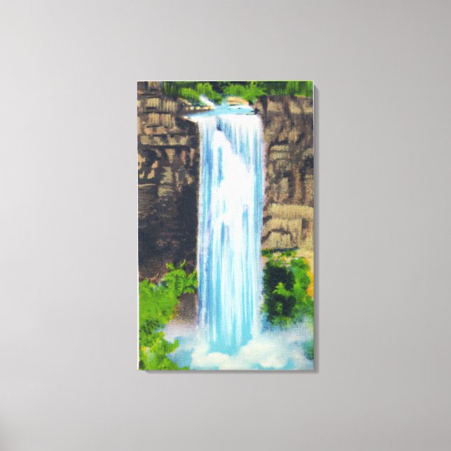 Blick auf Taughannock Falls Leinwanddruck (Vorderseite)