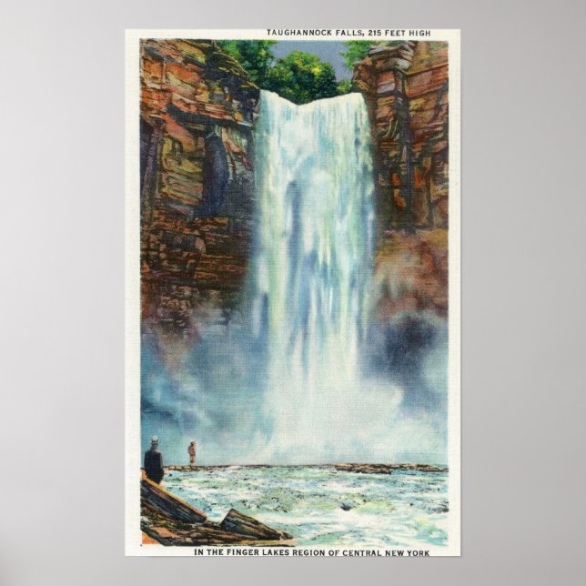 Blick auf Taughannockfälle von unten Poster (Vorne)