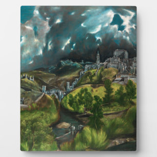Blick auf Toledo El Greco Fotoplatte
