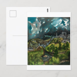 Blick auf Toledo El Greco Postkarte