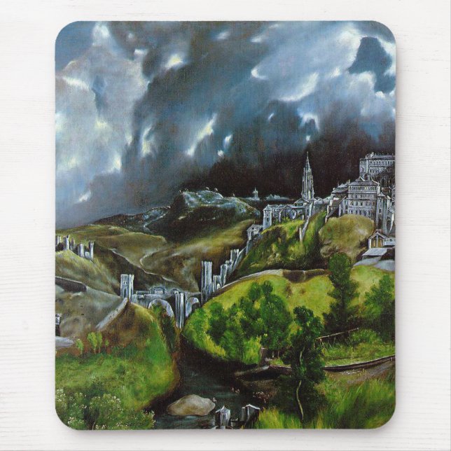 'Blick auf Toledo' Mousepad (Vorne)