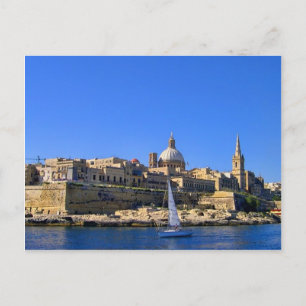 Blick auf Valletta, Malta Postkarte