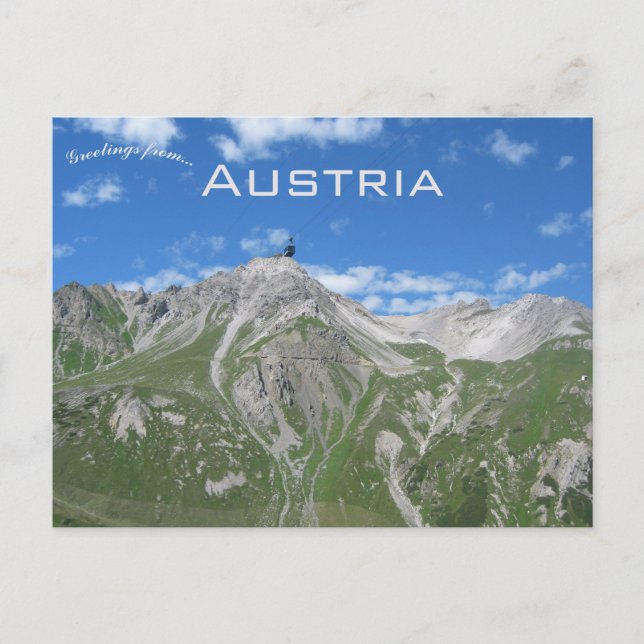Blick auf Valluga Österreich Postkarte (Vorderseite)