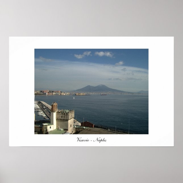 Blick auf Vesuvio und den Golf von Neapel Poster (Vorne)