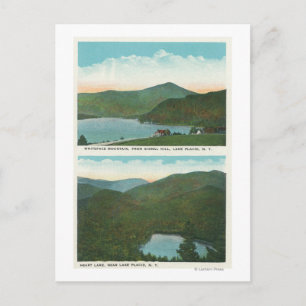 Blick auf Whiteface Mt von Signal Hill, Herz Postkarte