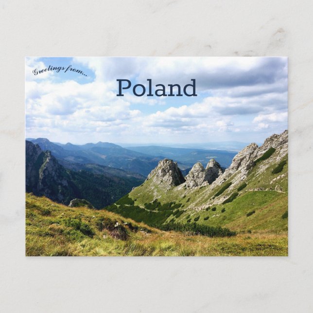 Blick auf Zakopane Polen Postkarte (Vorderseite)