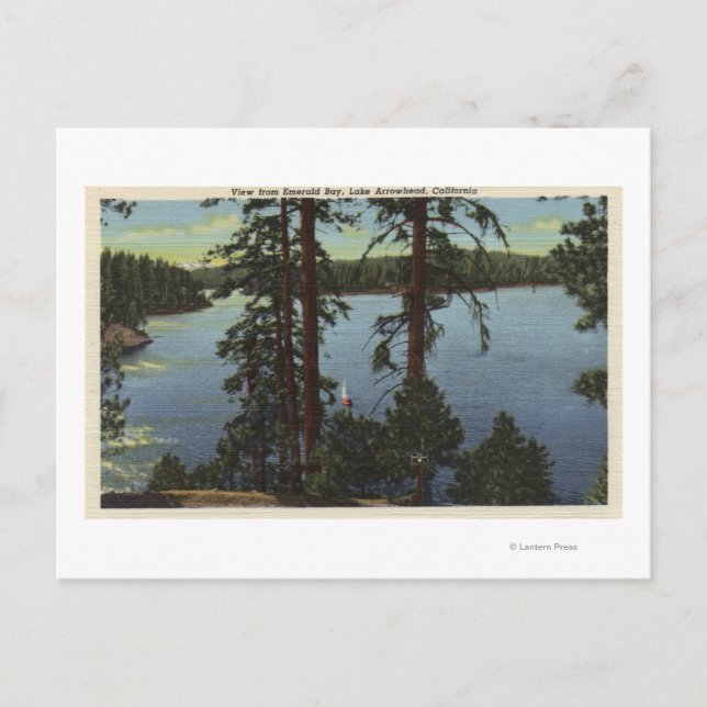 Blick aus der smaragdgrünen Bucht Postkarte (Vorderseite)