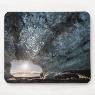 Blick aus einer Eishöhle, Island Mousepad