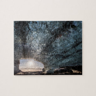 Blick aus einer Eishöhle, Island Puzzle