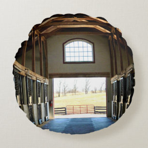 Blick aus Kentucky von der Scheune Rundes Kissen