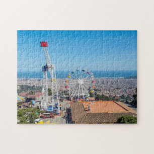 Blick Barcelona vom Tibidabo-Puzzle Puzzle