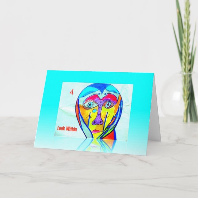 Blick der Gruß-Karten-4 innen Karte (Vorderseite)