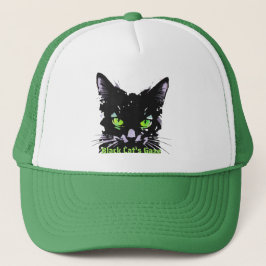 Blick der schwarzen Katze Truckerkappe