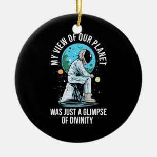 Blick des Astronauten auf unseren Planeten Keramik Ornament