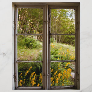 Blick durch altes Fenster Flyer