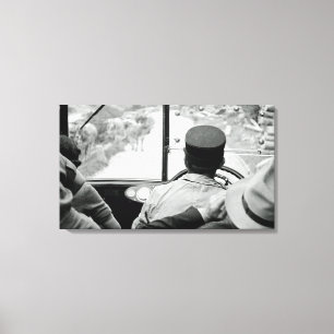 Blick durch das französische Busfenster 1939 Frank Leinwanddruck