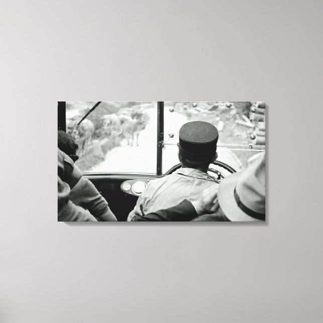 Blick durch das französische Busfenster 1939 Frank Leinwanddruck (Vorderseite)