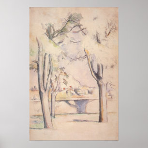 Blick durch die Bäume von Paul Cezanne, Vintage Ar Poster